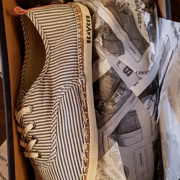 Seavees striped espedrille Sorrento sand shoes NIB from j crew - Picture 3 of 5